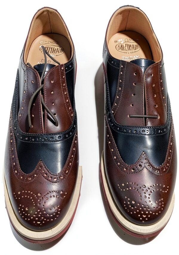 Solovair Chaussures Homme Cuir Brogue Anglaise Antidérapant-0