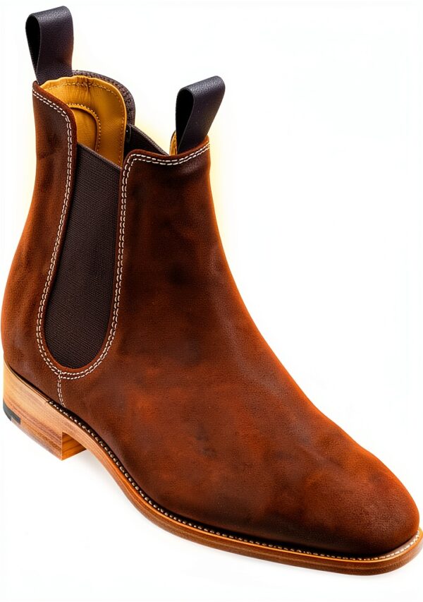 Bottes Chelsea homme BARKER cuir daim cousues Goodyear