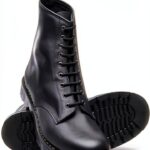 Bottes Derby Solovair cuir gras fabrication anglaise noir-1