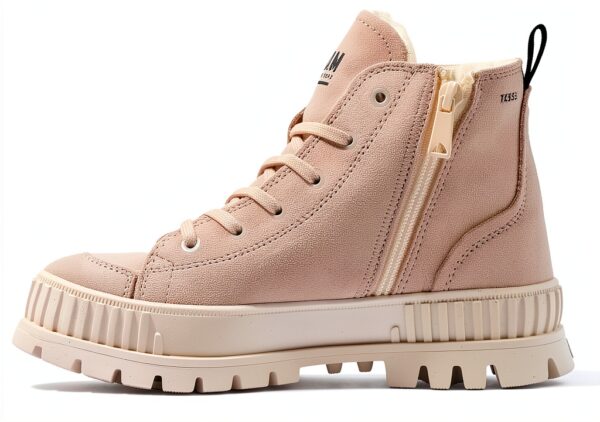 Palladium Bottes Femme Cuir Lacets Confort Adulte-3