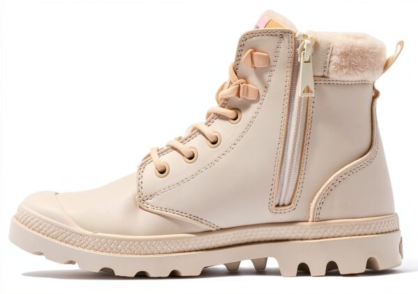 Bottes PALLADIUM femme cuir imperméable fourrure doublure-3