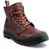 Palladium Bottes Mixte Lacets Zip Beige Noir Taille EU-1