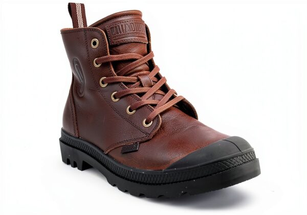 Palladium Bottes Mixte Lacets Zip Beige Noir Taille EU-1