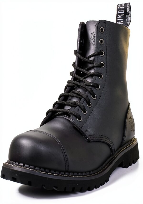 Grinders Bottes Derby Homme Cuir Noir 10 Eye-5