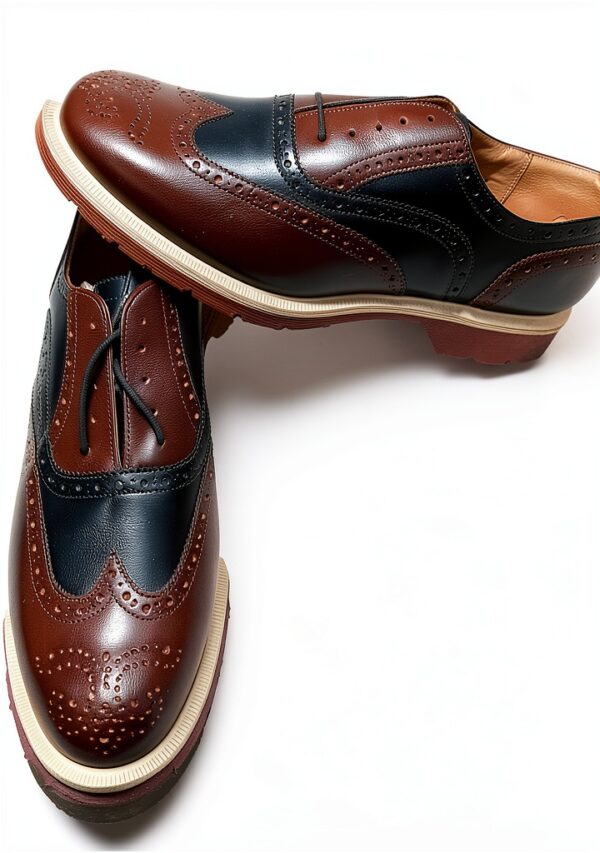 Solovair Chaussures Homme Cuir Brogue Anglaise Antidérapant-2