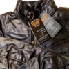 Blouson moto cuir Bikers Gear UK marron protections CE-3