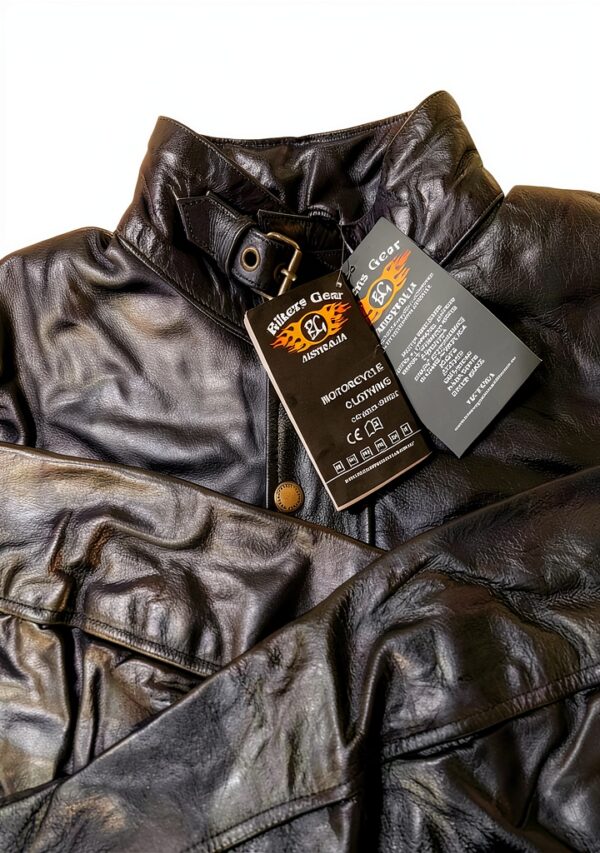 Blouson moto cuir Bikers Gear UK marron protections CE-3