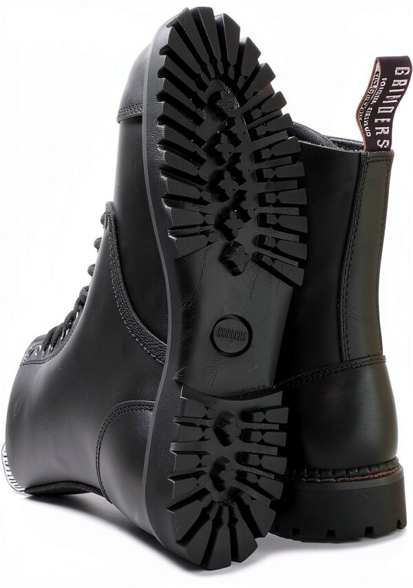 Grinders Bottes Derby Homme Cuir Noir 10 Eye-3