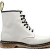 Chaussures Dr Martens Cuir Lacets Homme Femme Blanc Vert-5