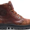 Palladium Bottes Cuir Homme Brun Tige Cheville Lacets-1