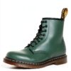 Bottes Dr Martens cuir durable confortable mixte vert-1