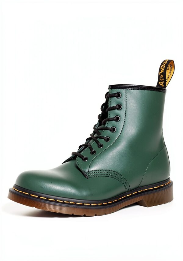 Bottes Dr Martens cuir durable confortable mixte vert-1