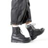 Bottes Derby Solovair cuir gras fabrication anglaise noir-4