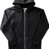 Gilet capuche noir Sixth June femme effet destroy poches-0