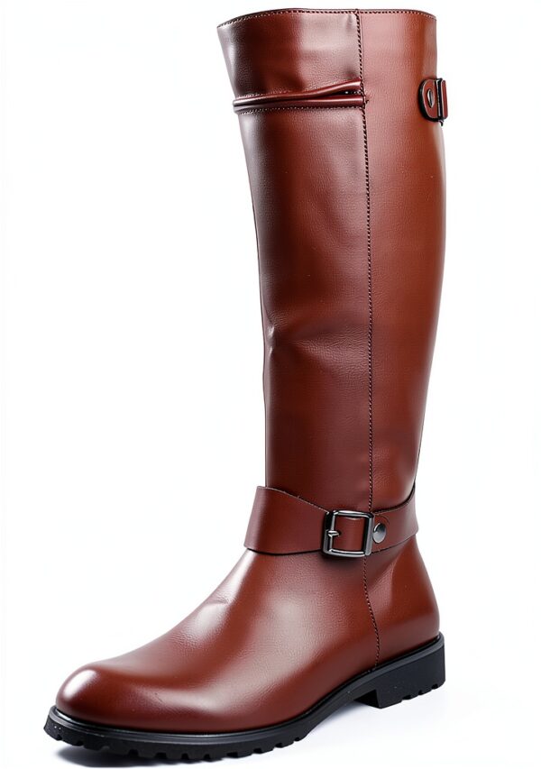 ANUFER Bottes Homme Cuir Microfibre Fermeture Éclair Cowboy