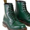 Bottes Dr Martens cuir durable confortable mixte vert-2