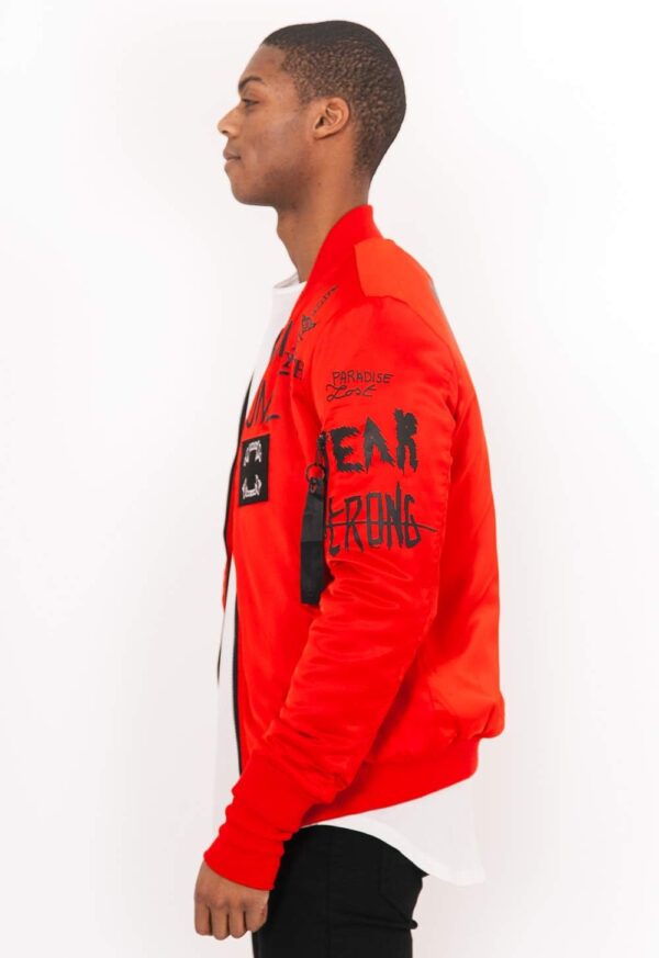 Veste bomber homme Sixth June satin inscriptions motifs-2