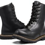 Brandit Bottes Homme Cuir Noir Sécurité Fausse Fourrure-0