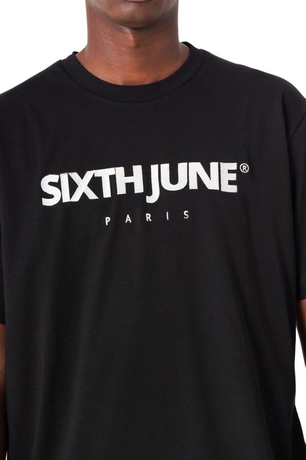 T-shirt homme Sixth June logo Paris brodé matière fluide-2