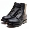 Bottes Derby Solovair cuir gras fabrication anglaise noir-2