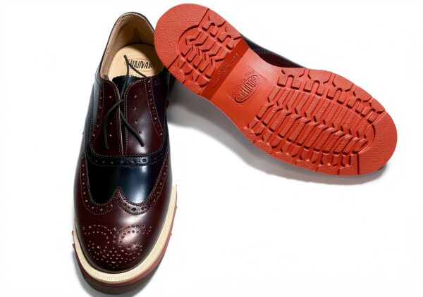 Solovair Chaussures Homme Cuir Brogue Anglaise Antidérapant-1