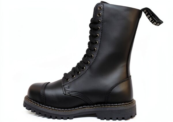 Bottes Grinders Herald Noir Cuir Embout Acier Homme