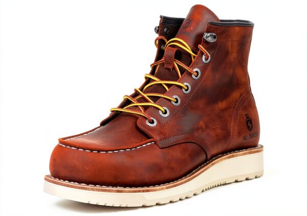 SL-Saint Botte Travail Homme Cuir Moc Toe Classique Noir