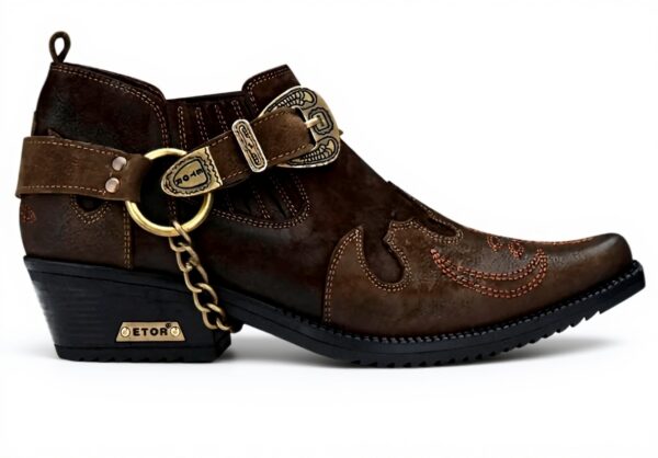Chaussures Western Cuir Véritable Homme Infinity Marron