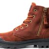 Palladium Bottes Cuir Homme Brun Tige Cheville Lacets-2