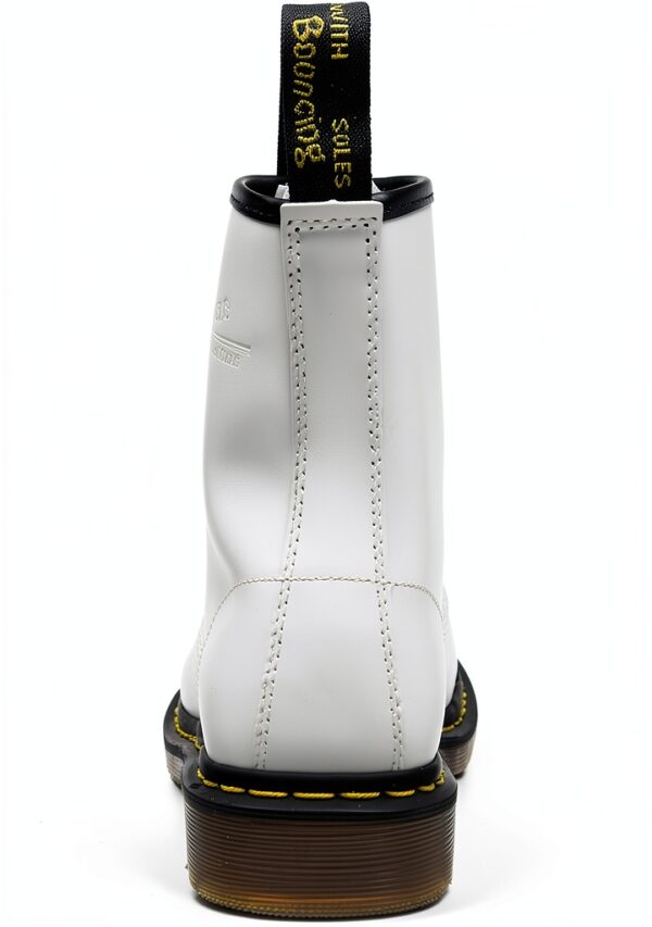 Chaussures Dr Martens Cuir Lacets Homme Femme Blanc Vert-2