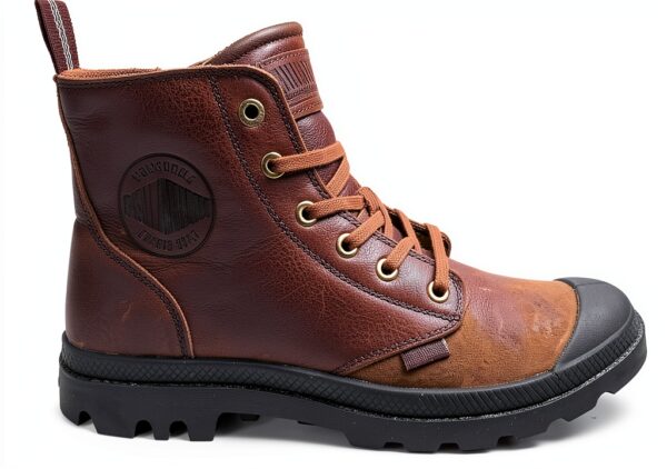 Palladium Bottes Mixte Lacets Zip Beige Noir Taille EU-0