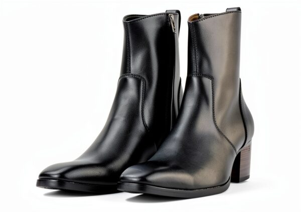 Bottes Chelsea Homme Cuir Western Fermeture Éclair OSSTONE