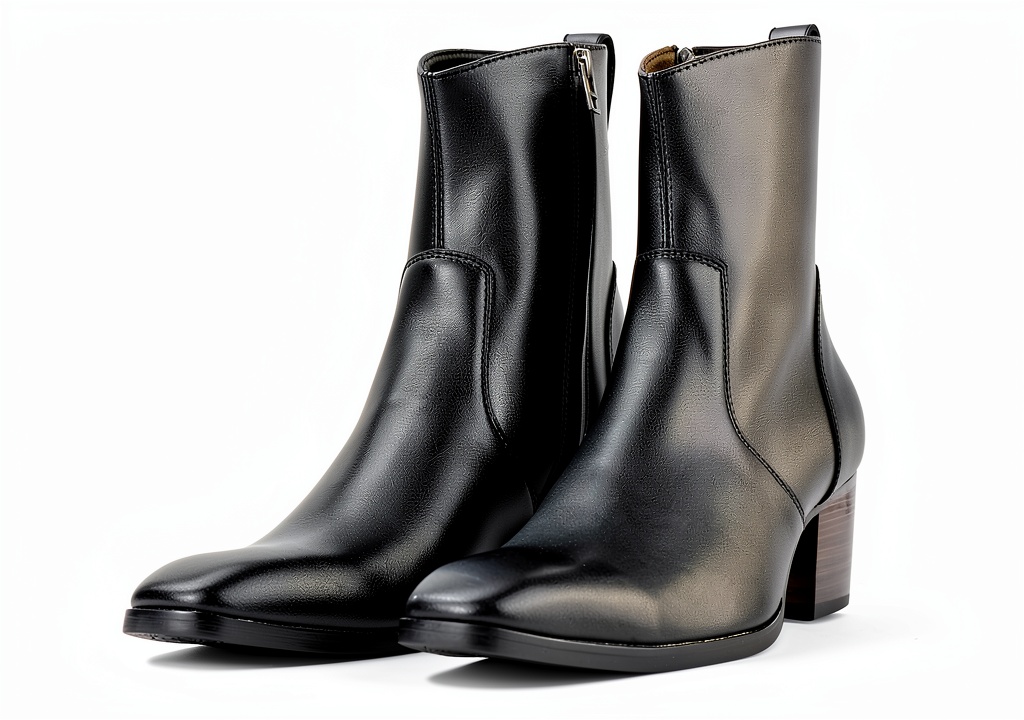 Bottes Chelsea homme en cuir western avec fermeture éclair latérale