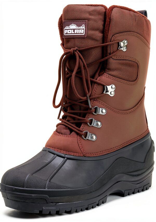Polarr Bottes Homme Nylon Imperméables Hiver Neige Noir