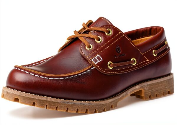 SL-Saint Chaussures Bateau Homme Cuir Italien Lacets