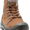 Bottes PALLADIUM Femme Cuir Souple Doublure Chaude Vert-5