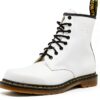 Chaussures Dr Martens Cuir Lacets Homme Femme Blanc Vert-0