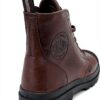Palladium Bottes Mixte Lacets Zip Beige Noir Taille EU-3