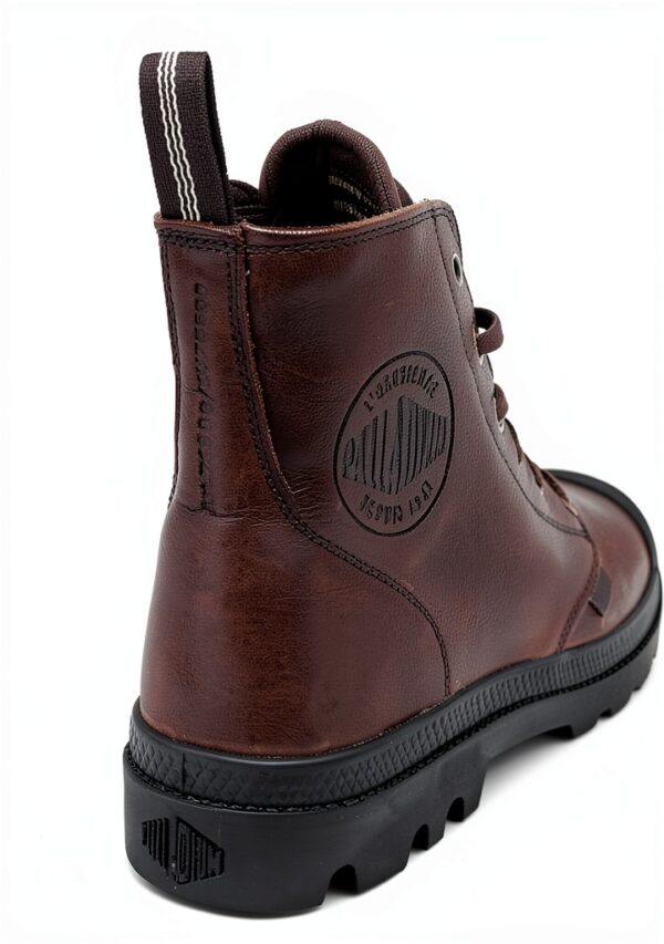 Palladium Bottes Mixte Lacets Zip Beige Noir Taille EU-3