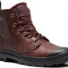 Palladium Bottes Cuir Homme Brun Tige Cheville Lacets-0