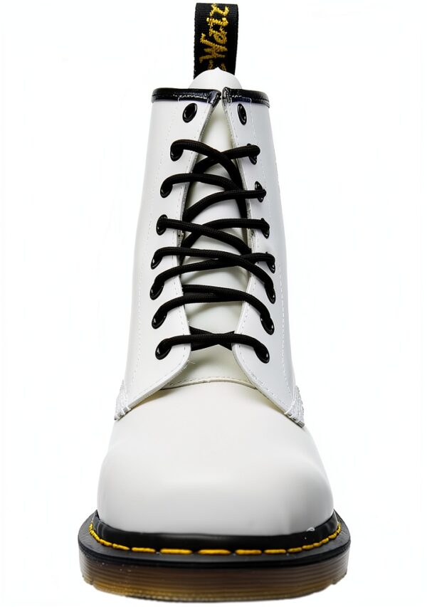 Chaussures Dr Martens Cuir Lacets Homme Femme Blanc Vert-1