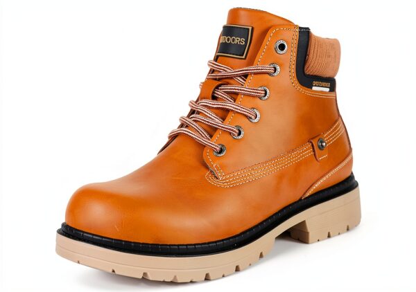 Eagsouni Bottes Hiver Cuir Fourrure Chaudes Femme Homme