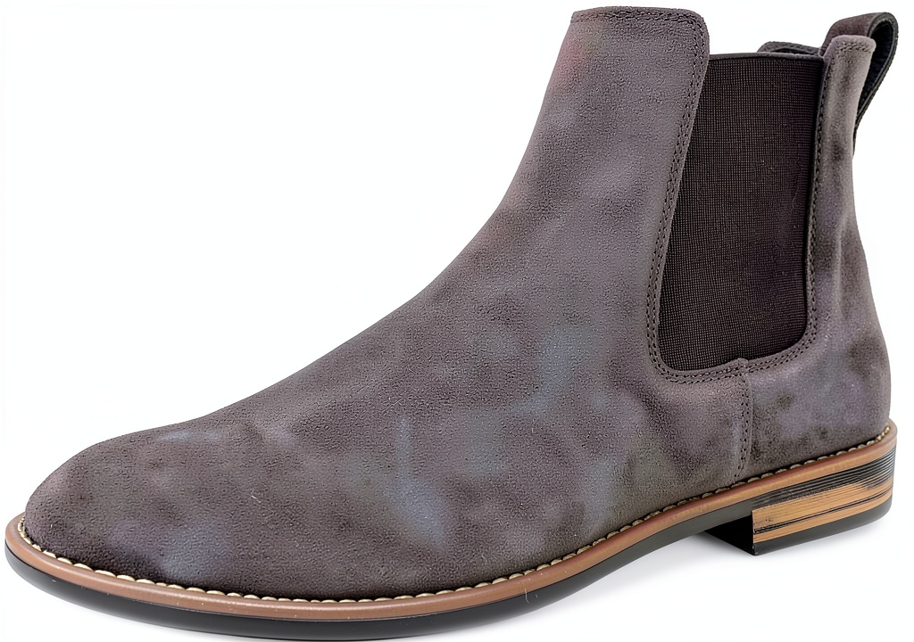 Bottines Chelsea Bruno Marc en cuir noir sur fond neutre