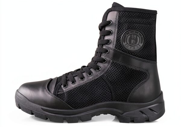 Bottes militaires QUNLON homme toile caoutchouc antidérapant-0