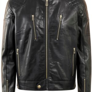 Veste Belstaff Homme Col Haut Renforts Épaules Coudes-0
