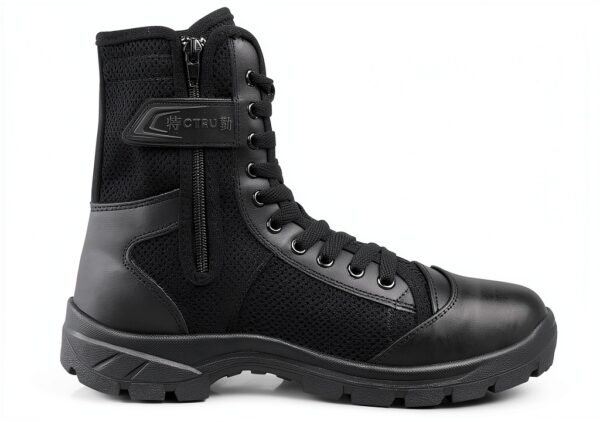 Bottes militaires QUNLON homme toile caoutchouc antidérapant-2