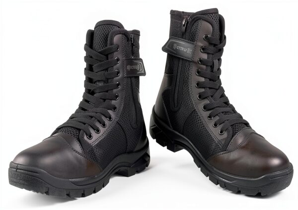 Bottes militaires QUNLON homme toile caoutchouc antidérapant-5