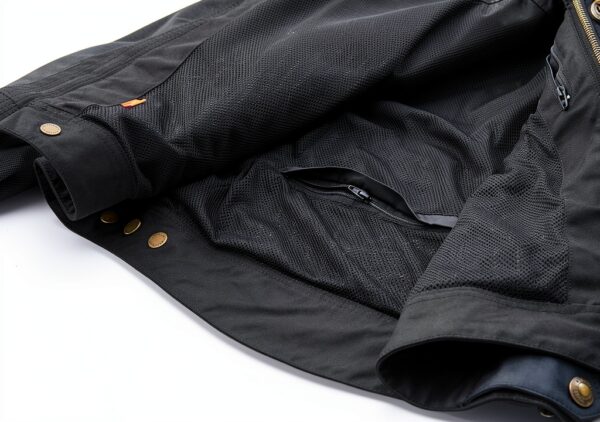 Belstaff Blouson Moto Coton Ciré Ventilation Passepoil-3