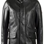 Veste cuir Belstaff homme poches fermeture éclair ajustable-0