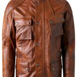 Veste en cuir Belstaff pour homme-0